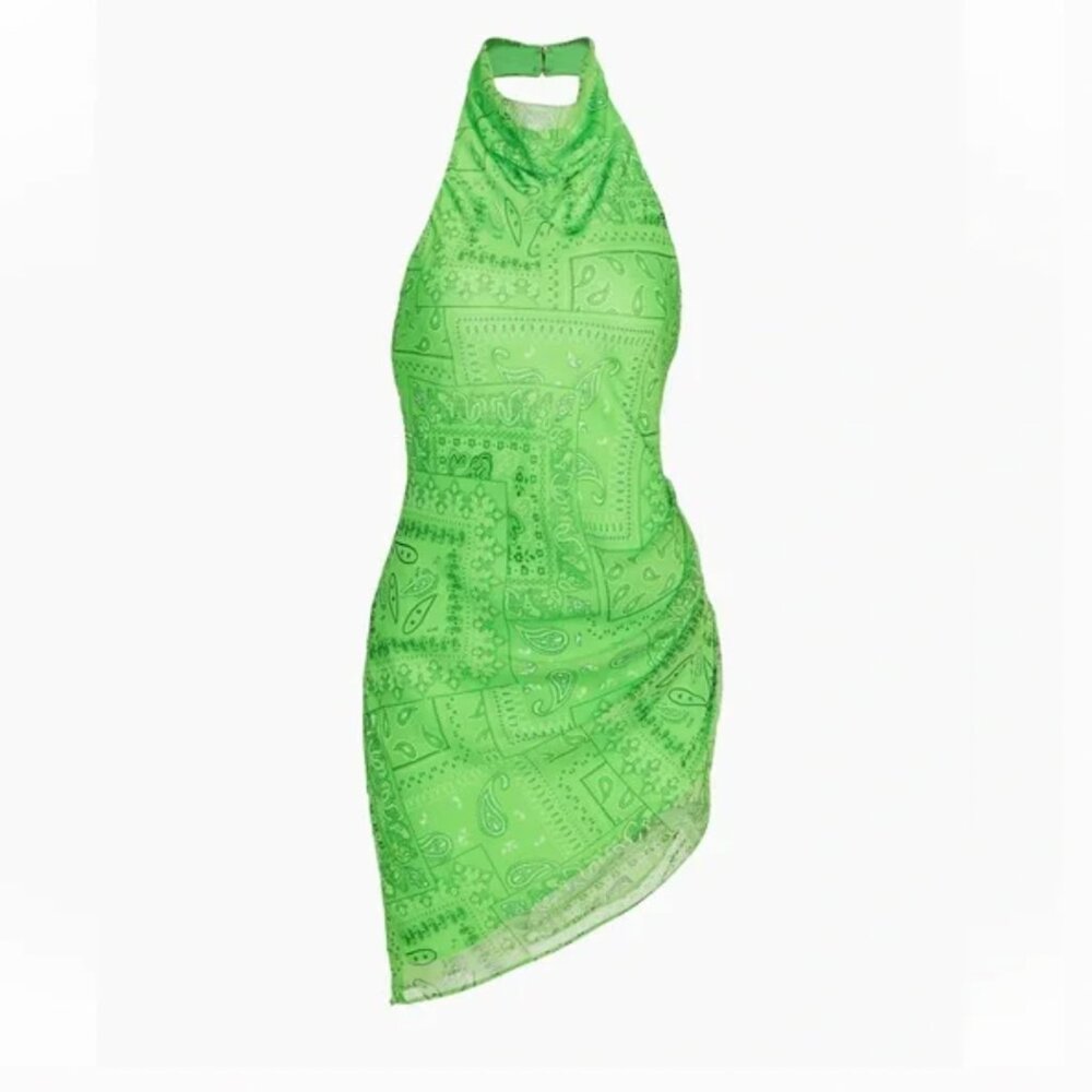 Amanda Uprichard Samba Dress  Bandana green - Picture 4 of 10